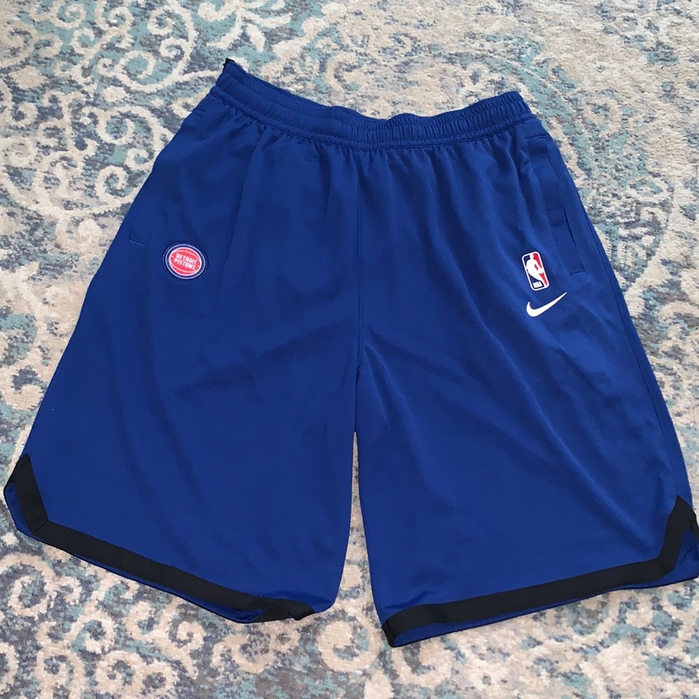 New NBA Detroit Pistons Player Issue Shorts